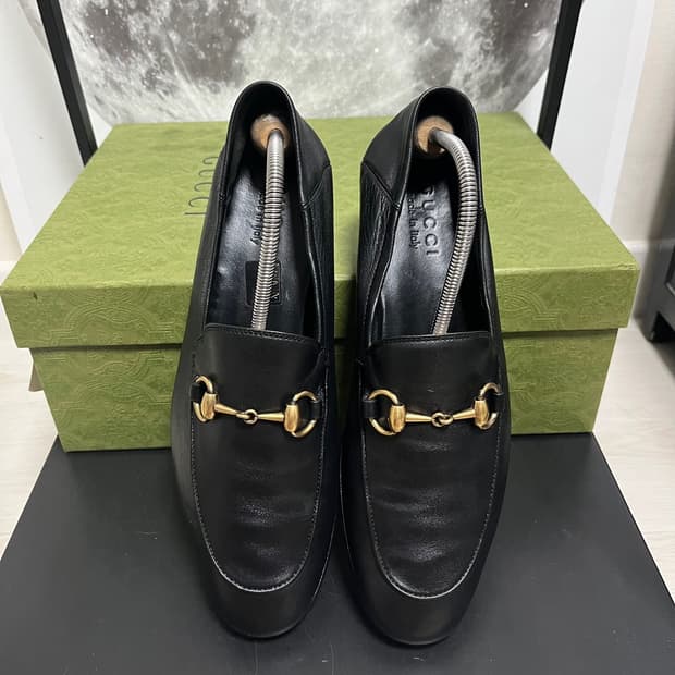 정품 6) 구찌 홀스빗 레더 블랙 로퍼 255~260