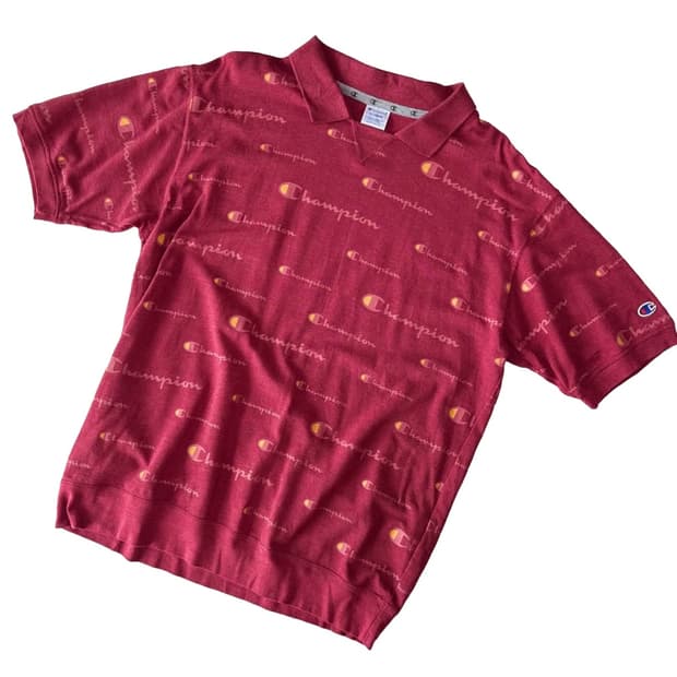 CHAMPION ‘All-over Logo’ 테리 폴로 셔츠