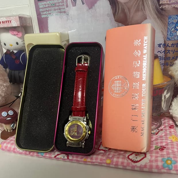 빈티지 마카오 손목시계 고전 시계 렌티큘러 유니크 주사위 시계