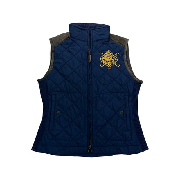 95 폴로 랄프로렌 스웨이드 퀄팅 조끼