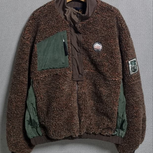 S ) BOB 브라운 멀티컬러 후리스 플리스