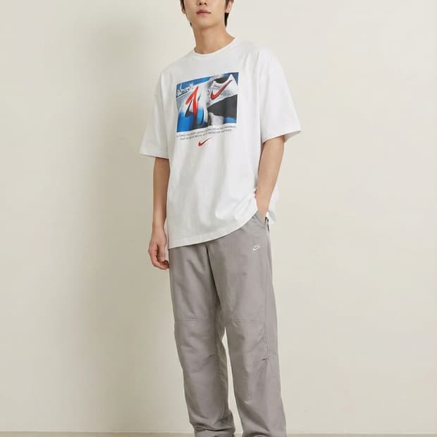 나이키 그레이 나일론 팬츠_M