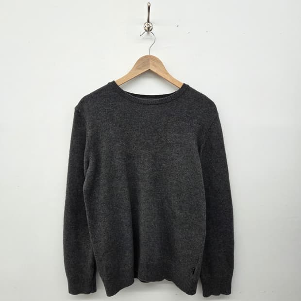 바버 그레이 니트 스웨터 남m