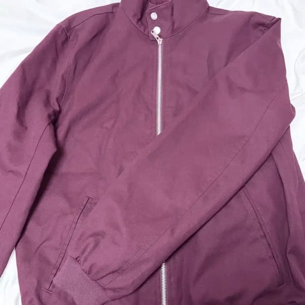 Asos 퍼플 봄버자켓