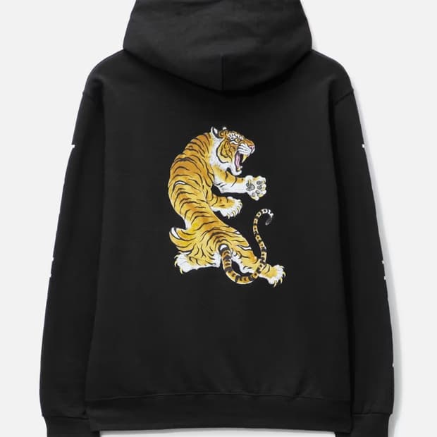 [2XL / XXL]새상품 와코마리아 x 팀 레히 타이거 후드 블랙