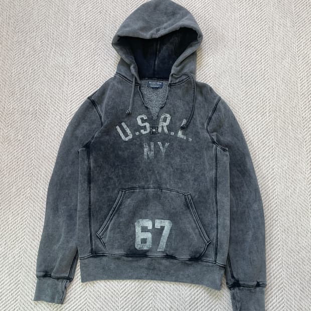 Polo jean company U.S.R.L 빈티지워싱 후드 