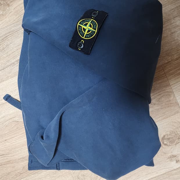 스톤 후드티 네이비