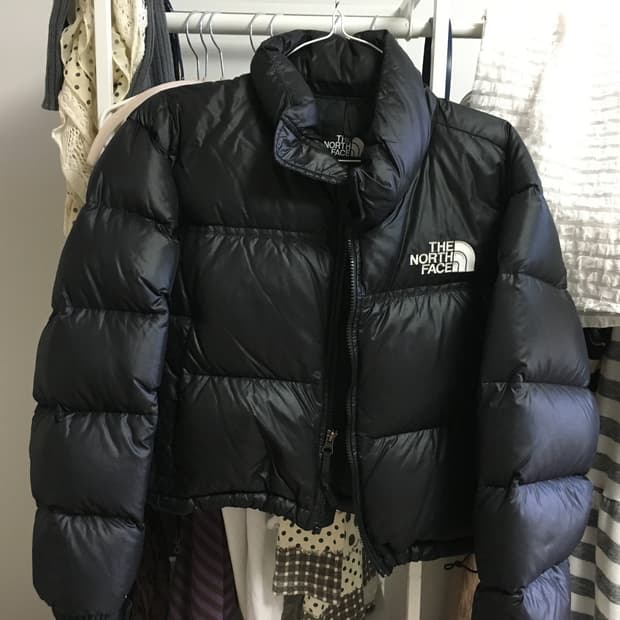 노스페이스 여성 크롭 패딩