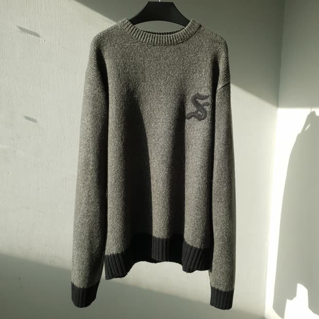 90s Stussy old english knit
