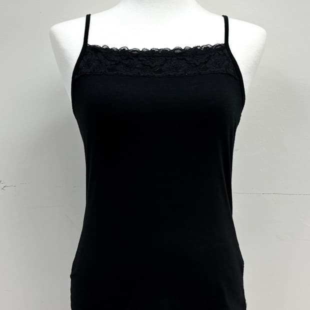 빈티지 블랙 슬리브리스