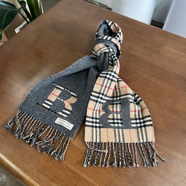 버버리 키즈 울/캐시미어 머플러