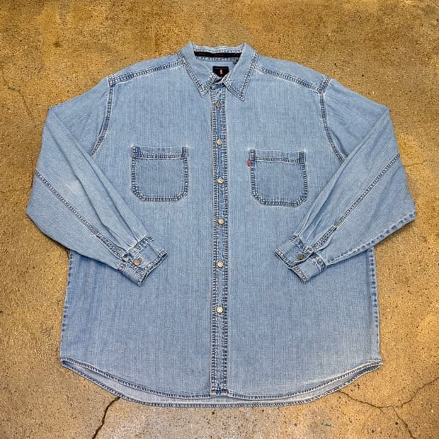 00s 미국빈티지 리바이스 데님셔츠 청셔츠 청남방