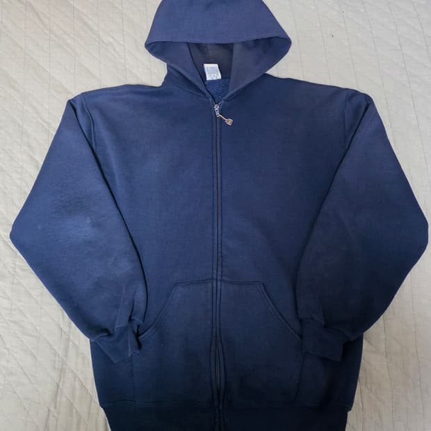 [L] 90s 러셀 애슬레틱 후드집업 네이비 라이트 페이드 ver.18