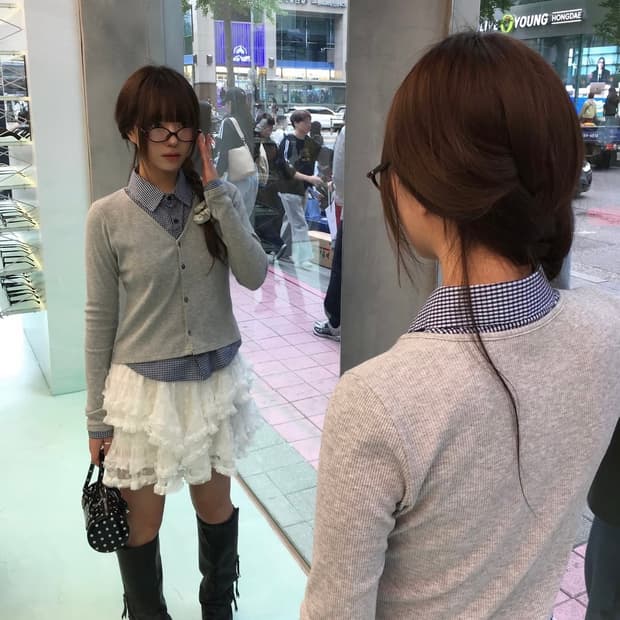 레이스 캉캉 치마바지