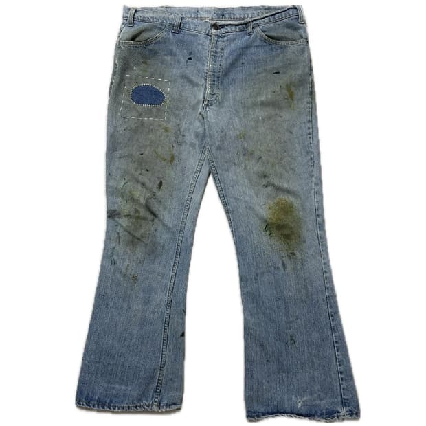 70s Levi's 646 벨바텀 트래쉬드 컨디션