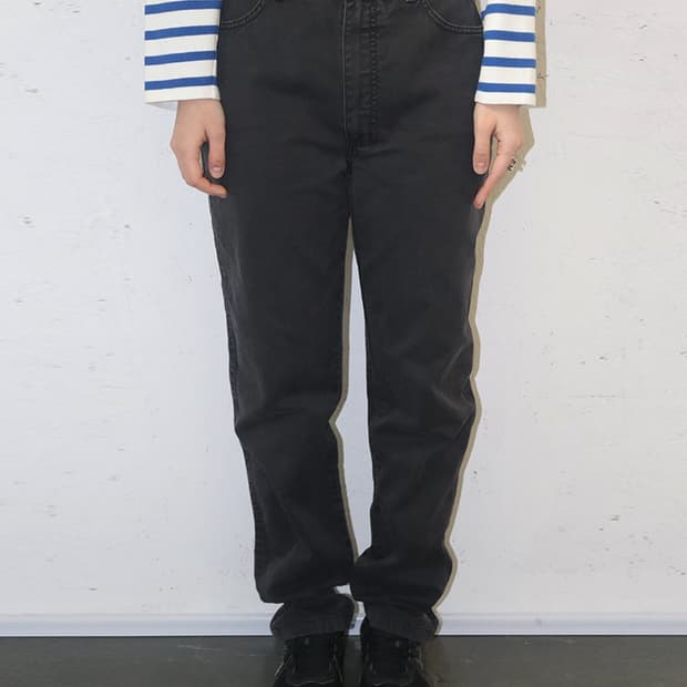 베르사체 배기핏 블랙 데님 진