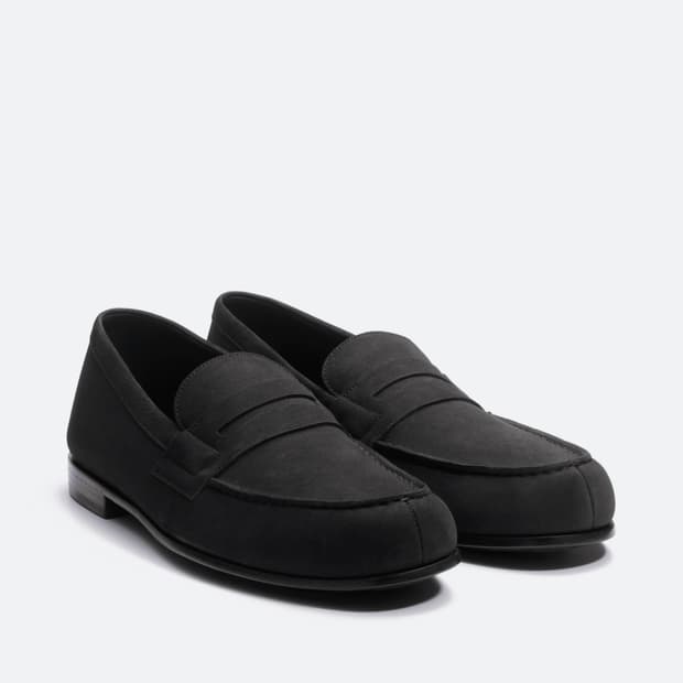 JMWeston 제이엠웨스통 블랙 누벅 로퍼 8D