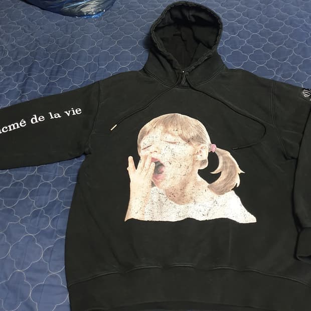 아크메드라비 베이비 걸 프린팅 혜비코튼 후드티 블랙 (1사이즈)