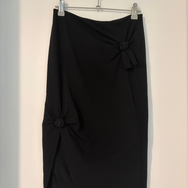 Helmut Lang black midi Skirt