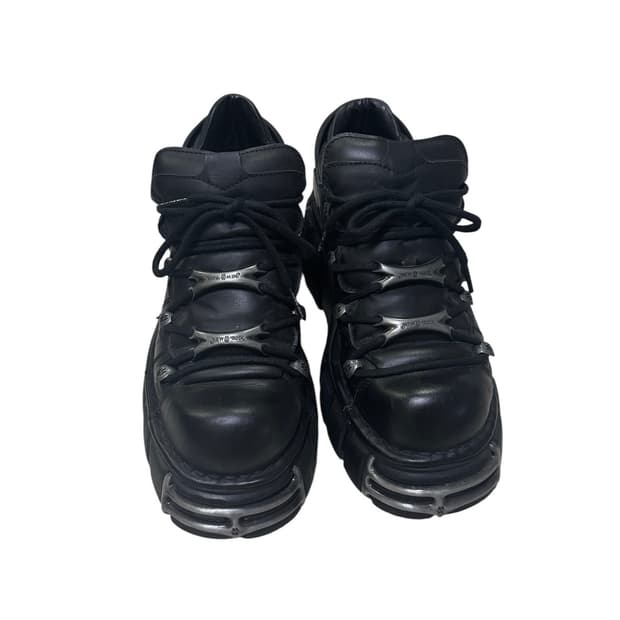 NEWROCK 메탈릭 하이탑 부츠 42