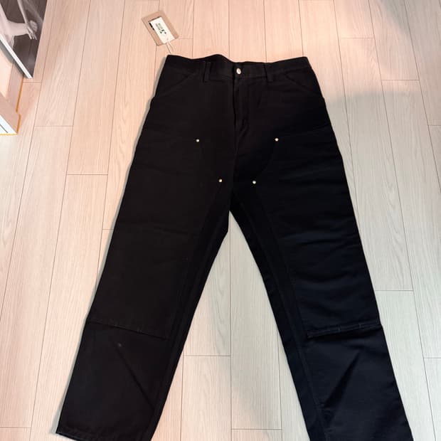 칼하트 wip 더블니 블랙 팬츠 36/32