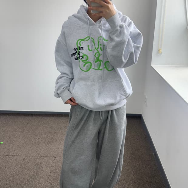 Nice ghost club 나이스 고스트 클럽 멜란지 후드티