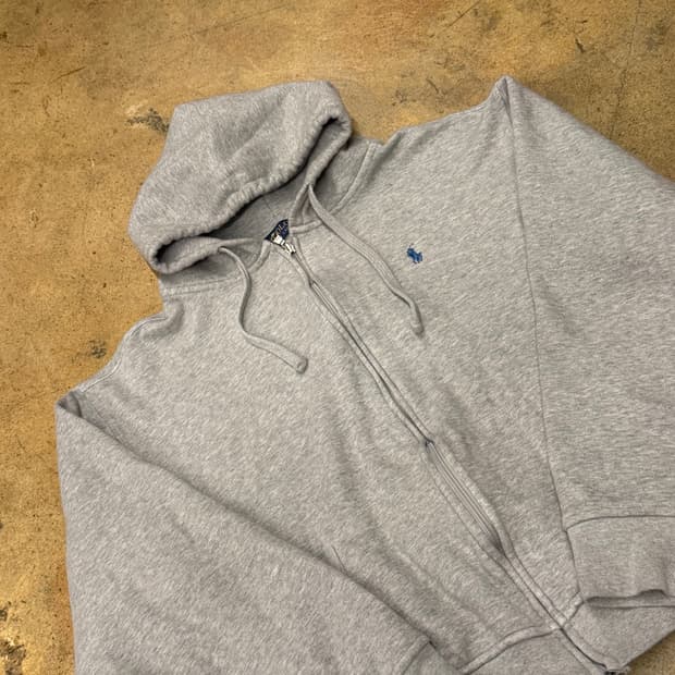 폴로 랄프로렌 그레이 후드집업