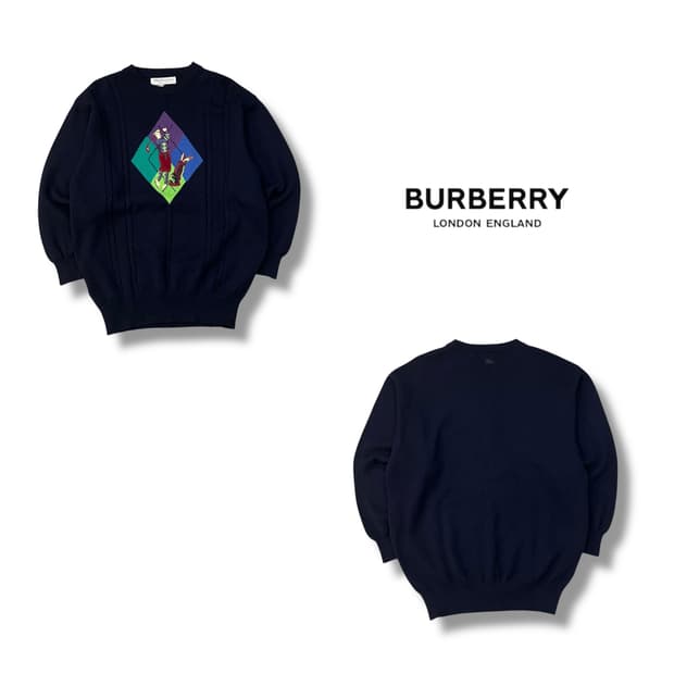  90s 버버리 아가일 골프맨 니트 y14180