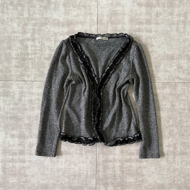 lace trim cardigan