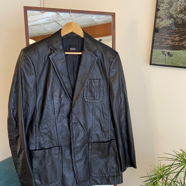 명품 hugo boss 휴고보스 양가죽 블레이저