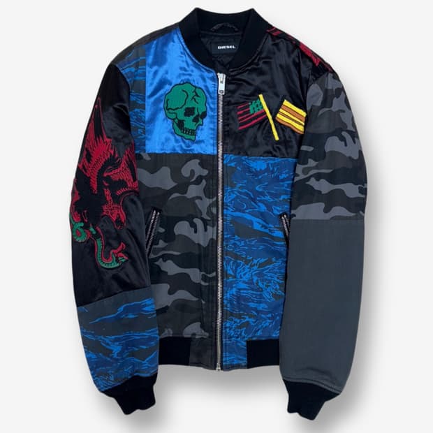 [M] Diesel J-Kit Patch Bomber Jacket