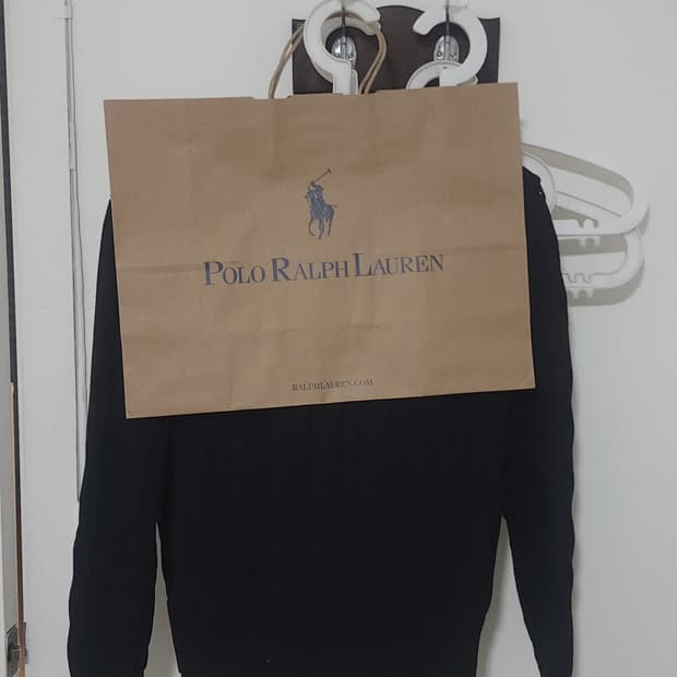 폴로 랄프로렌 꽈배기 가디건 블랙 XS