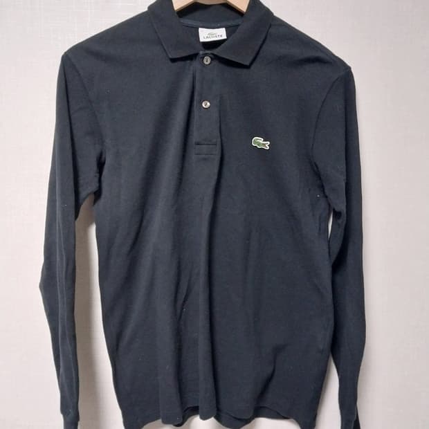 라코스테 긴팔 폴로 셔츠 블랙 3
