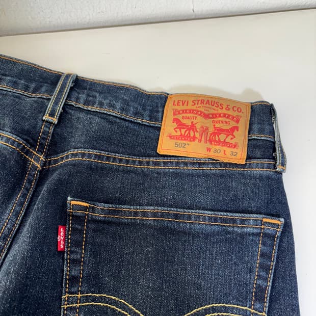 우먼L 리바이스502 진청워시드 레귤러핏 데님팬츠