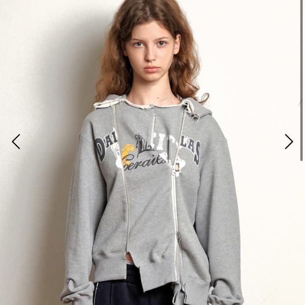 로레일즈 언발란스 로우 컷 후디