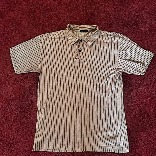 2000s ISSEY MIYAKE MEN stripe polo