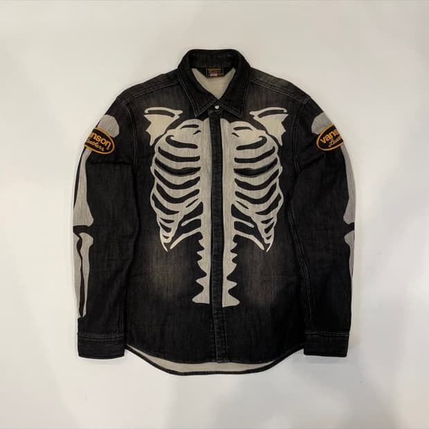 밴슨 레더 데님 셔츠