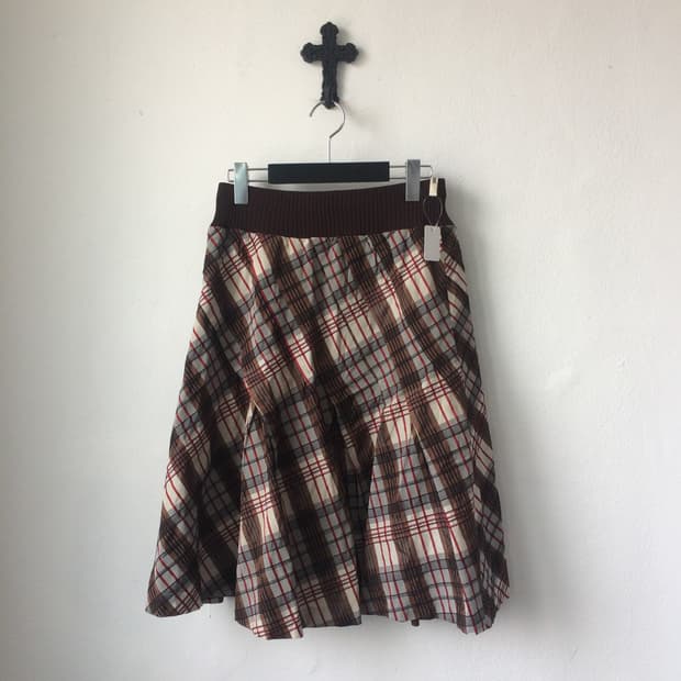 Hiroko Koshino pattern midi skirt