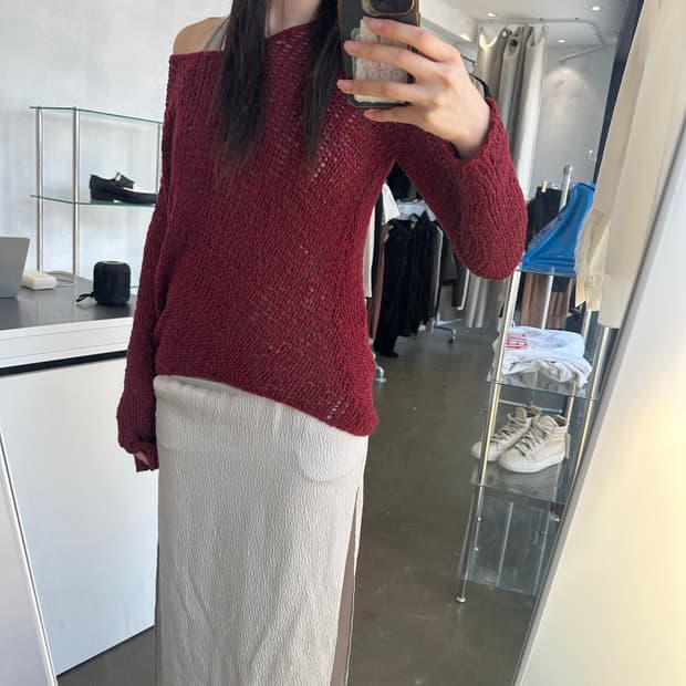 Helmut Lang Off-Shoulder Knit