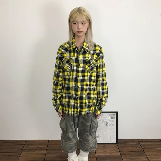 Gulevans Plaid Double Pocket Shirt