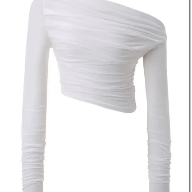 쓰리타임즈 화이트 드레이프탑