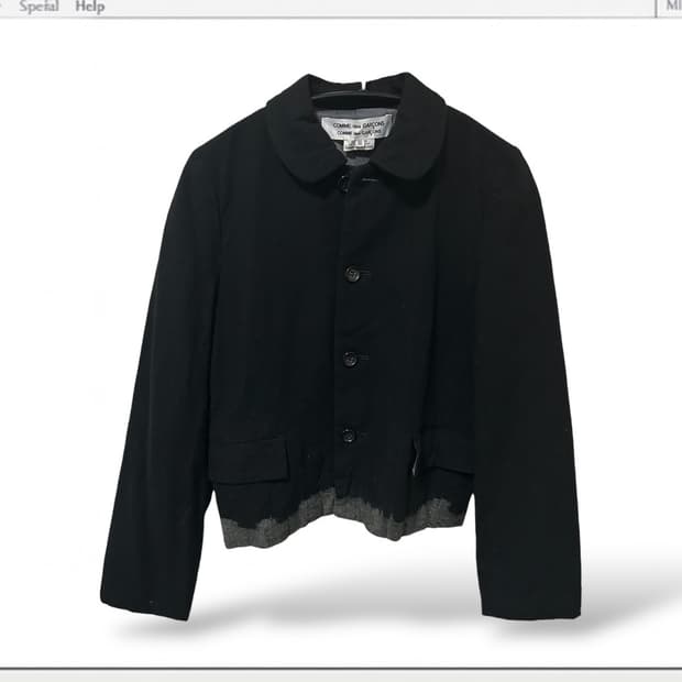 꼼데가르송 울 블랙자켓 