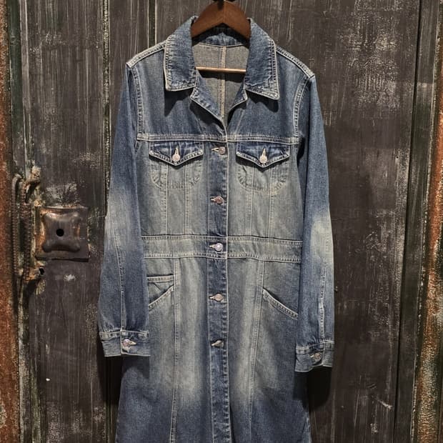 90s Long-line Denim Jacket