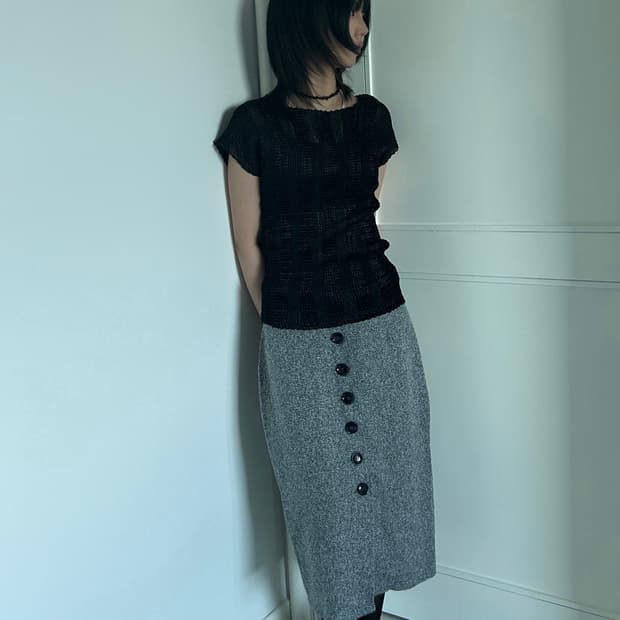 Sheer Pleats Blouse / 빈티지 플리츠 블라우스