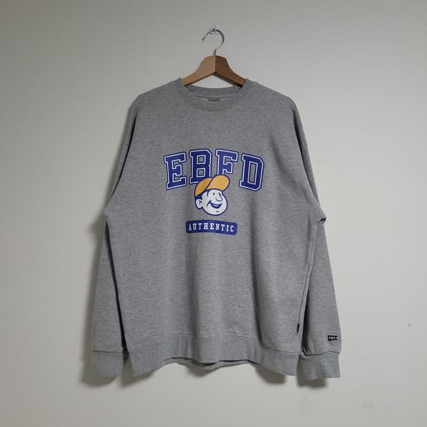 (L) EBFD 이벳필드 빅보이 프린팅 맨투맨 티셔츠 그레이