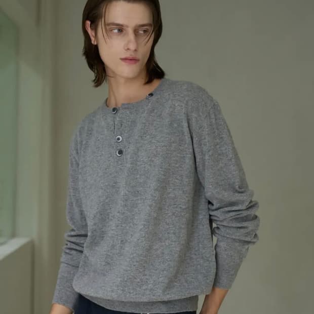 웨이비니스 헨리넥니트 그레이 1사이즈