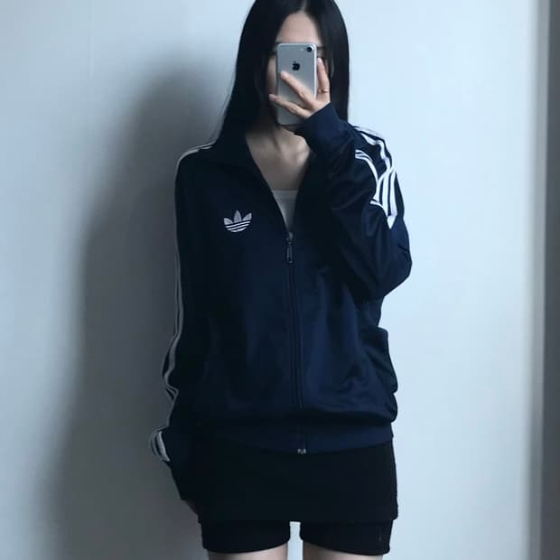 아디다스 구 파이어버드 네이비 트랙탑 져지