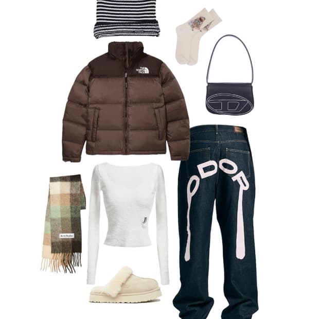 르세라핌 은채 착용) Odor logo drop pants (pk)