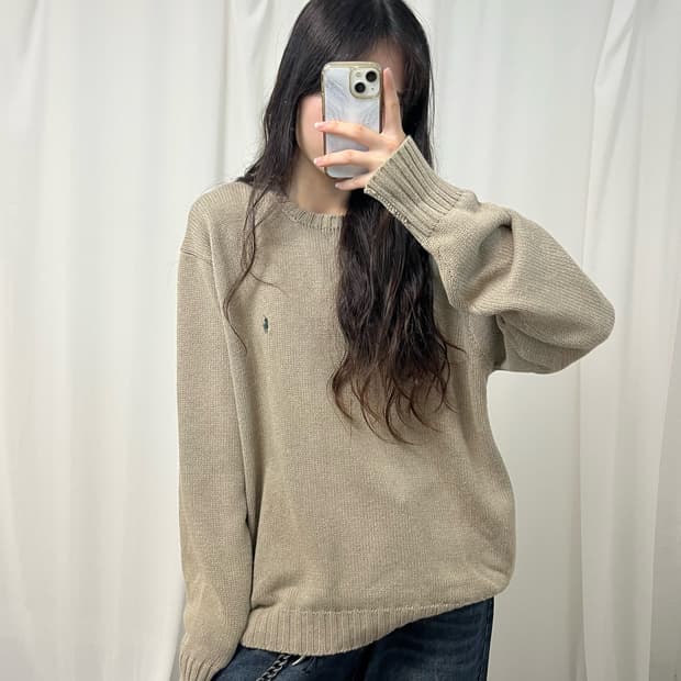 Polo Ralph Lauren beige knit ㅣ