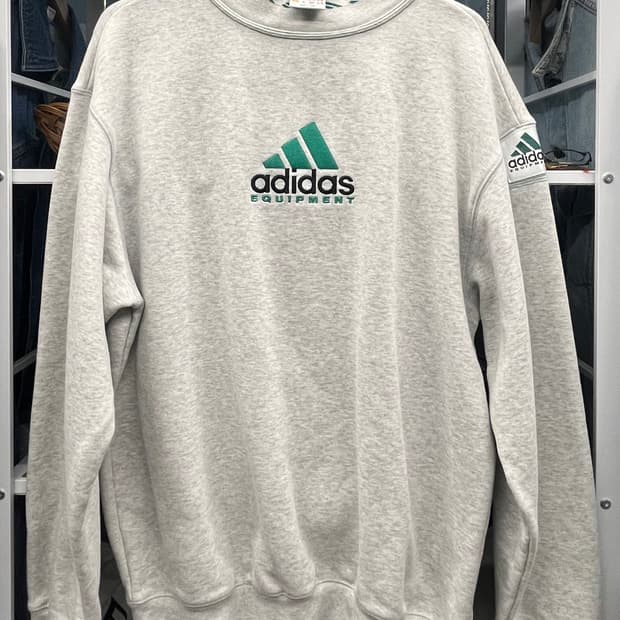 아디다스 Equipment 기모 맨투맨 회색